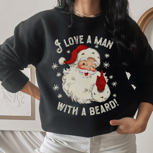 Sudadera Amo a un hombre con una barba de Navidades de Sant (Subido por el creador)