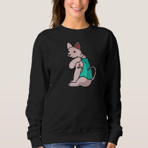 Sudadera Amo al abuelo Tattoo Sphynx Cat Abuelo Mascota