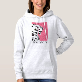 Sudadera "Amo al Dalmatian de los puntos" - rosados, negro