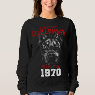 Sudadera Amo al doberman desde 1970