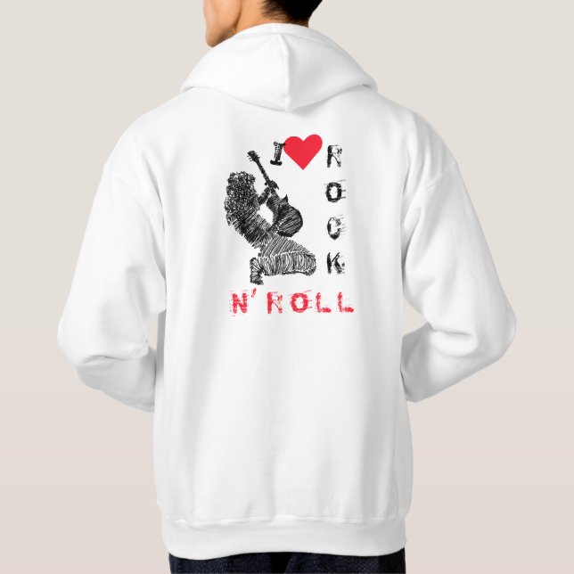 Sudadera Amo al guitarrista rock N' Roll Hoodie (Reverso)