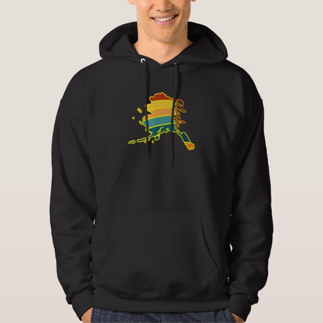 Sudadera Amo Alaska, orgullo del estado de Alaska (Anverso)