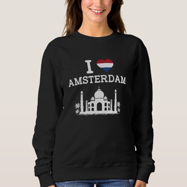 Sudadera Amo Amsterdam Funny Chiste Hindú (Anverso)