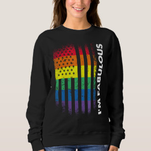 Sudadera Amo Bandera Americana Arcoiris Fabuloso Orgullo Ga