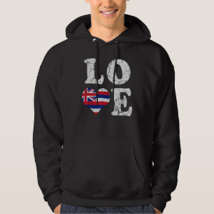 Sudadera Amo Bandera Hawaii Hogar familiar hawaiano