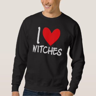 Sudadera Amo Brujas Disfraz De Halloween Espantoso Escoba M