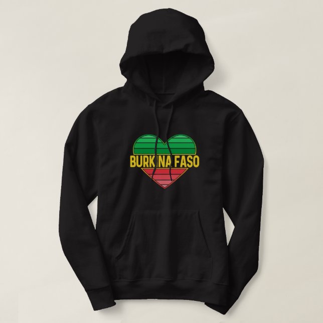 Sudadera Amo Burkina Faso, el burkinés del corazón (Diseño del anverso)