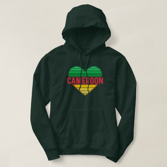 Sudadera Amo Camerún, el corazón camerunés (Diseño del anverso)