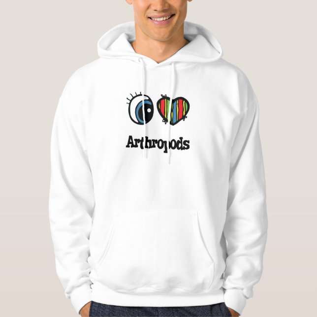 Sudadera Amo (Corazón) los Artrópodos (Anverso)