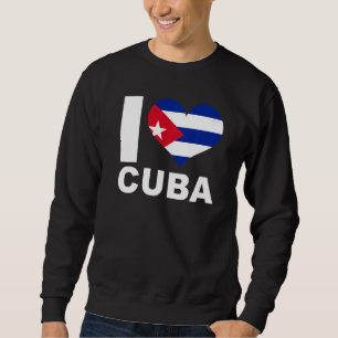 Sudadera Amo Cuba Bandera del Corazón