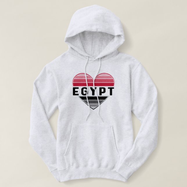 Sudadera Amo Egipto, corazón egipcio (Diseño del anverso)