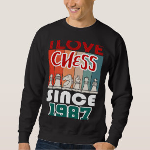Sudadera Amo el ajedrez desde 1987