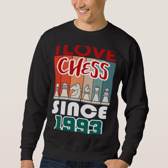 Sudadera Amo el ajedrez desde 1993 (Anverso)