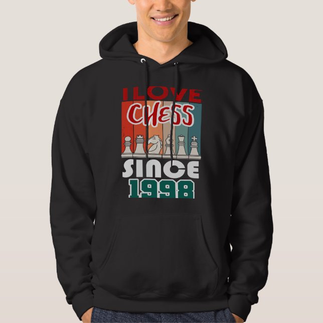 Sudadera Amo el ajedrez desde 1998 (Anverso)