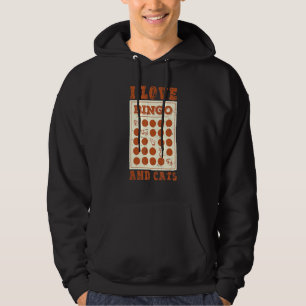 Sudadera Amo el Bingo y los Gatos Bingo de Animales Adorabl