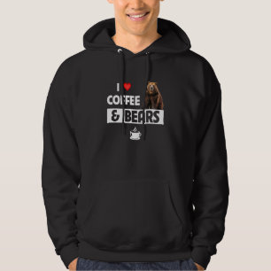 Sudadera Amo el café y los osos Cafeína Campamento Vida sil