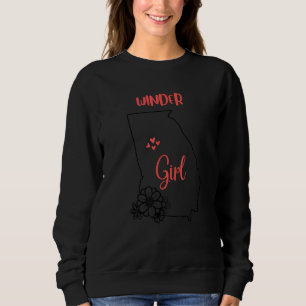 Sudadera Amo el contorno de la flor del estado de Georgia W