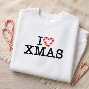 Sudadera Amo el corazón de caramelo de Navidad