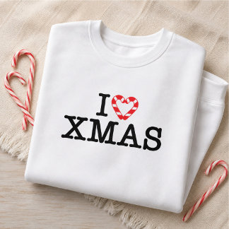 Sudadera Amo el corazón de caramelo de Navidad