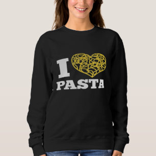 Sudadera Amo el corazón de la comida italiana con sabor a p