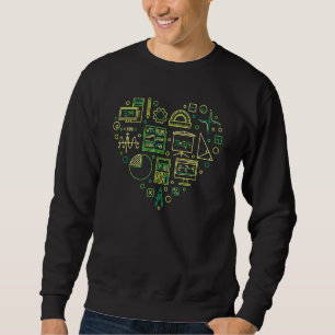 Sudadera Amo el corazón matemático
