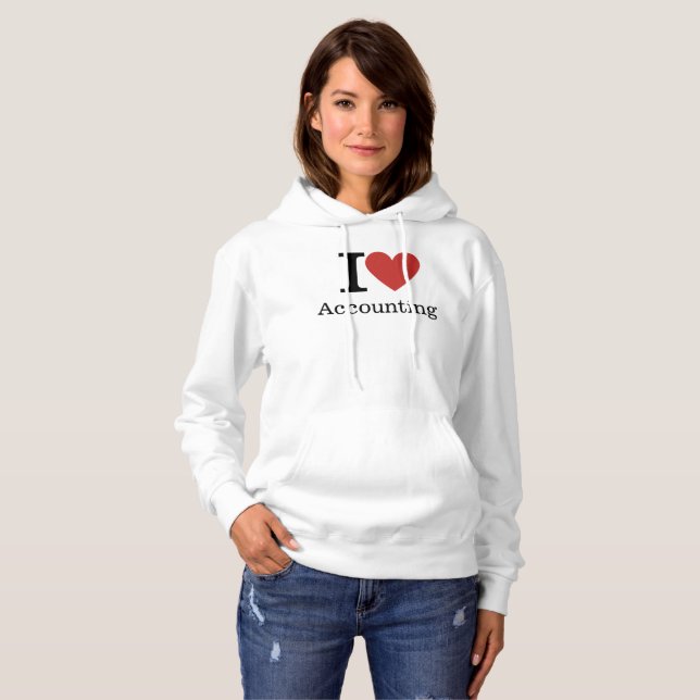 Sudadera ❤️ Amo El Departamento De Contabilidad. (Anverso completo)