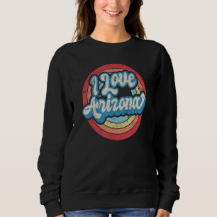 Sudadera Amo el estado de Arizona Estilo Retro Vintage