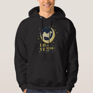 Sudadera Amo El Perro De Vallhund Sueco A La Luna