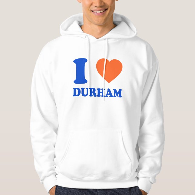 Sudadera Amo el regalo de Durham Heart NC Bull City (Anverso)
