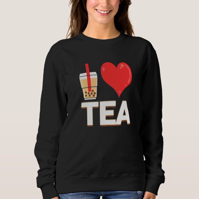 Sudadera Amo el té de burbujas té de burbujas (Anverso)