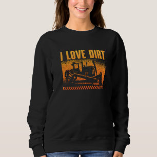 Sudadera Amo el toro de vehículos de construcción de obras 