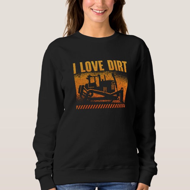 Sudadera Amo el toro de vehículos de construcción de obras  (Anverso)