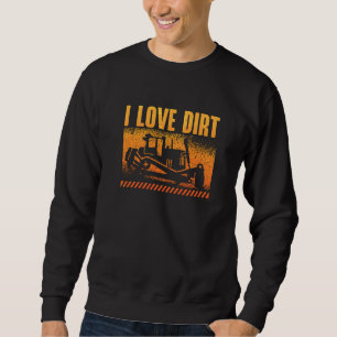 Sudadera Amo el toro de vehículos de construcción de obras