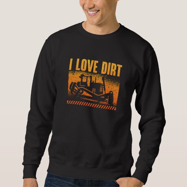 Sudadera Amo el toro de vehículos de construcción de obras  (Anverso)
