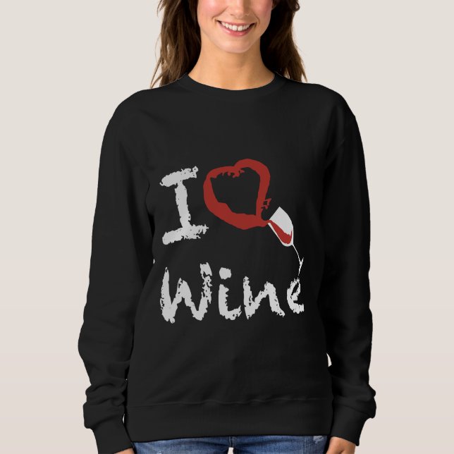 Sudadera Amo el vino (Anverso)