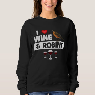 Sudadera Amo el vino y los tordos americanos Connecticut Es