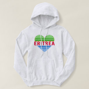 Sudadera Amo Eritrea, corazón eritreo
