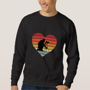 Sudadera Amo Fotografiar Corazón Vintage