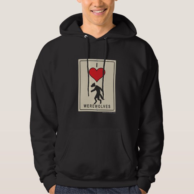 Sudadera Amo hombres lobos (Anverso)