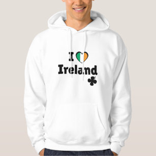 Sudadera Amo Irlanda Bandera Irlandesa Corazón y Trébol (Ne