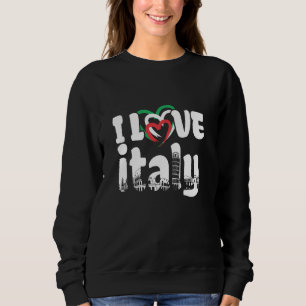 Sudadera Amo Italia Roma Venecia Bandera Italiana Viaja Ita
