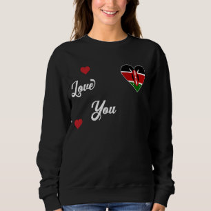 Sudadera Amo Kenia con bandera keniana en un video keniano