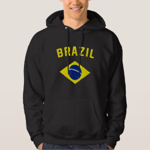 Sudadera Amo la bandera brasileña Minimalista 1