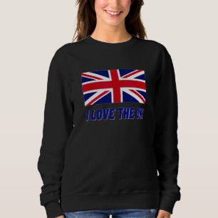 Sudadera Amo La Bandera De Jack De La Unión Del Reino Unido