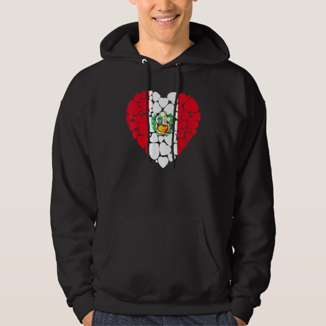 Sudadera Amo la bandera de Perú peruano (Anverso)