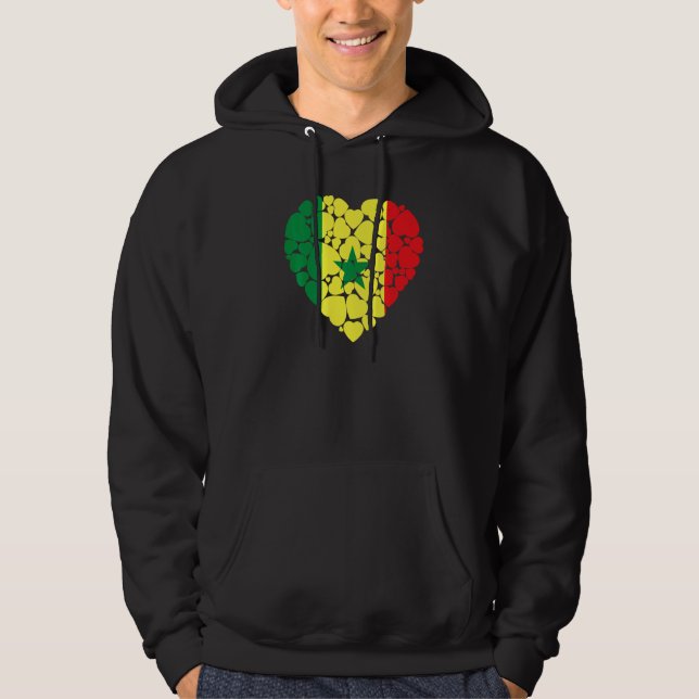 Sudadera Amo la bandera de Senegal (Anverso)