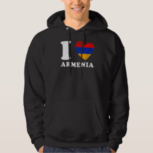 Sudadera Amo la bandera del corazón de Armenia