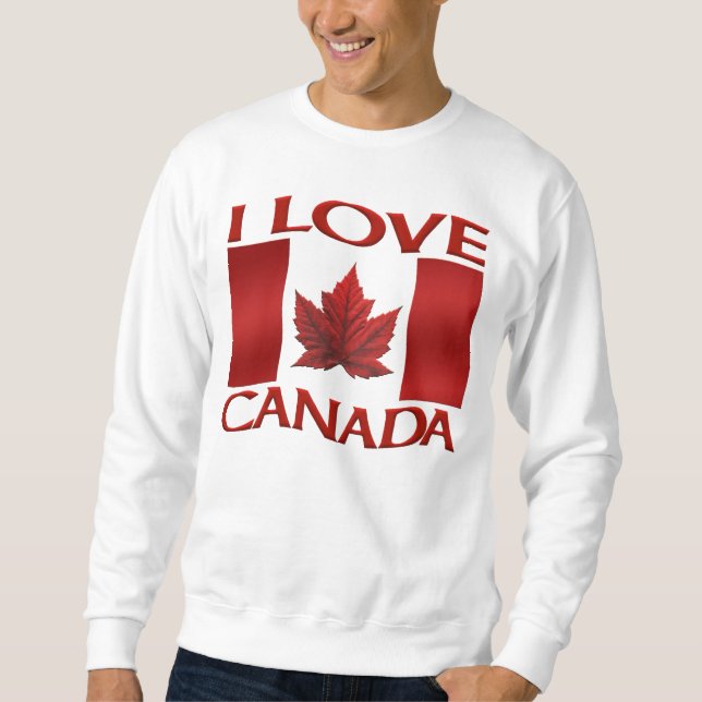 Sudadera Amo la camiseta de recuerdo de Canadá Sweatshirt C (Anverso)