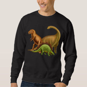 Sudadera Amo la camiseta oscura adulta de los dinosaurios
