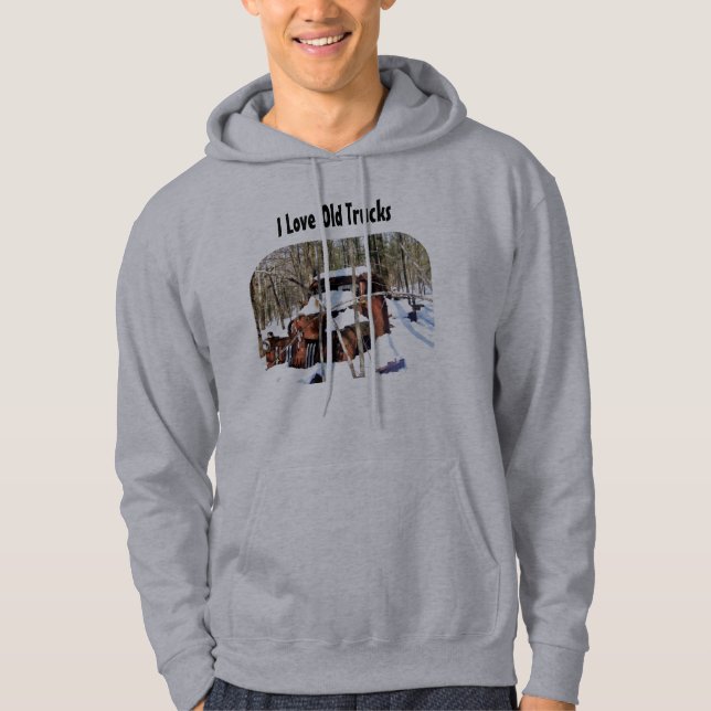 Sudadera Amo la camiseta vieja de los camiones (Anverso)